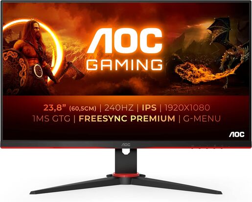 AOC monitor 24G2ZE, 240Hz, VGA, FHD, DP, 2xHDMI