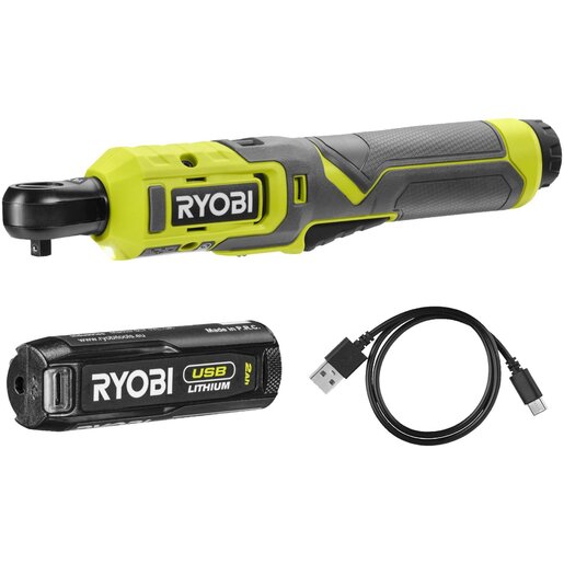 RYOBI akumulatorska račna RR14W4-120G, 4V, Li-ion, 1/4", 8.2Nm, 200/min, baterija 2.0Ah
