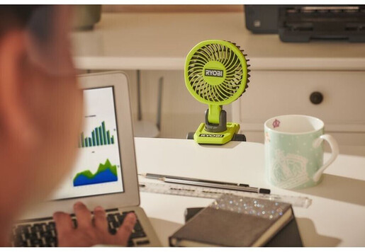 RYOBI akumulatorski ventilator RCF4-120G, 4V, Li-ion, do 8 sati, baterija  2.0Ah