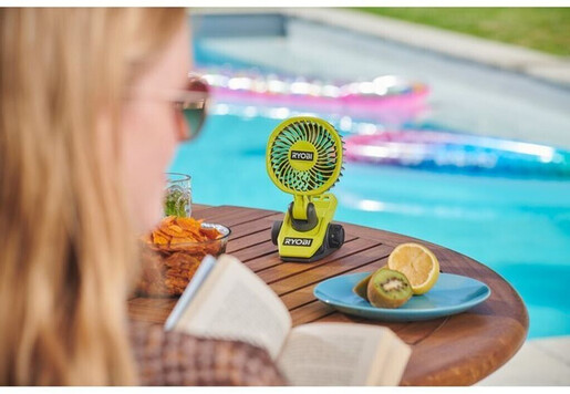 RYOBI akumulatorski ventilator RCF4-120G, 4V, Li-ion, do 8 sati, baterija  2.0Ah