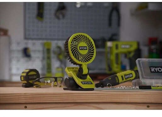 RYOBI akumulatorski ventilator RCF4-120G, 4V, Li-ion, do 8 sati, baterija  2.0Ah