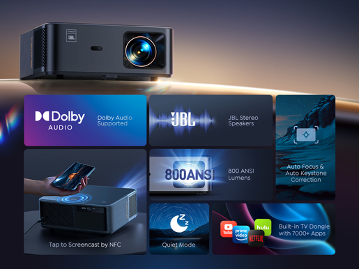 YABER projektor K2S, LCD, FHD, 800Lm