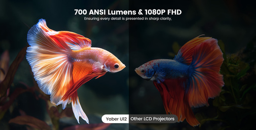 YABER projektor U12, LCD, FHD, 700Lm