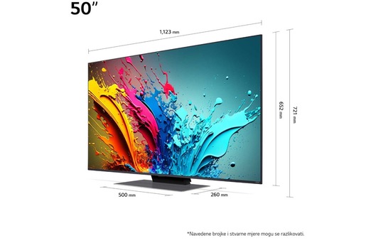 LG 50" QNED TV 50QNED86T3A, 4K UHD, webOS Smart TV, AI Sound Pro