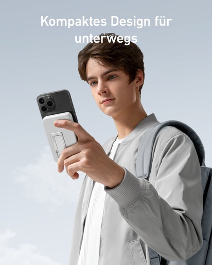 Anker 633 bežični prijenosni punjač 15W s 27W USB-C ulazom, 10000 mAh, bijeli