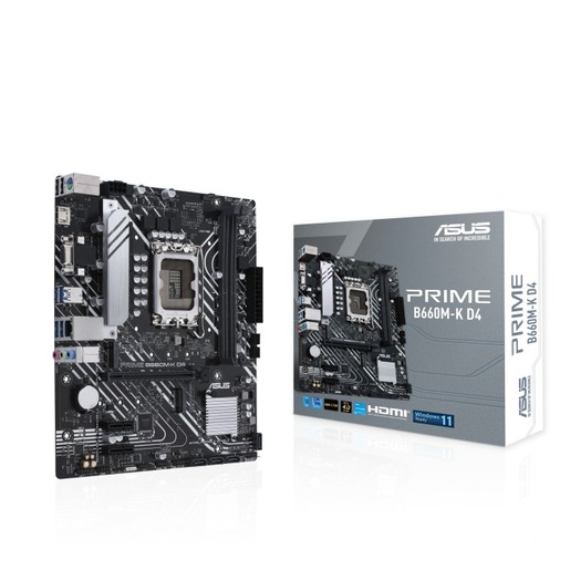 Matična ploča Asus PRIME B660M-K D4, Intel B660, LGA 1700, micro ATX (90MB1950-M1EAY0)