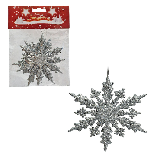 Ukrasne pahulje srebrne 11 cm 2/1 pak