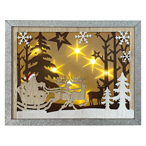 Božićni ukras LED slika, 30x24 cm