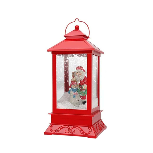Božićna stolna lanterna, crvena, 41 cm