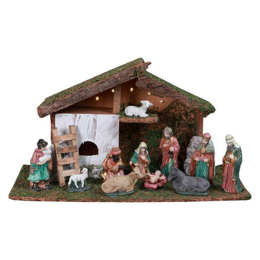 Drvene jaslice - 5x LED - 47 cm