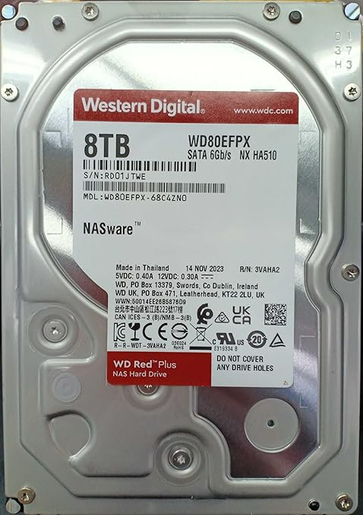 Tvrdi disk 8TB Western Digital Red Plus CMR 3.5" (WD80EFPX)
