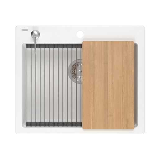 Quadron sudoper KURT 110, snježno bijela/čelik