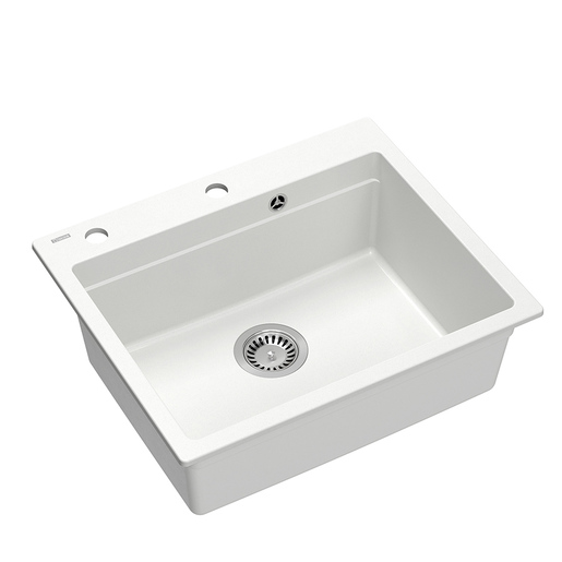 Quadron sudoper KURT 110, snježno bijela/čelik