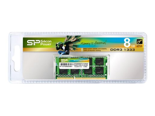 Memorija Silicon Power 8GB DDR3 1600MHz, SO-DIMM (SP008GLSTU160N02)