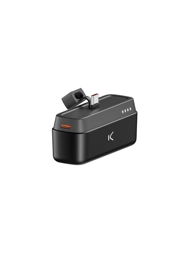 KSIX prijenosna baterija, 10 W, USB-C, 4.800 mAh, crna