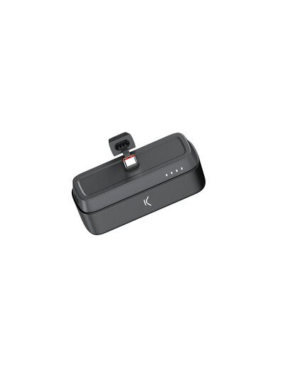 KSIX prijenosna baterija, 10 W, USB-C, 4.800 mAh, crna