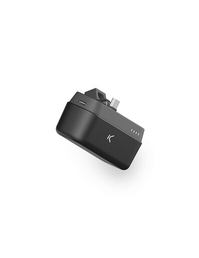 KSIX prijenosna baterija, 10 W, USB-C, 4.800 mAh, crna