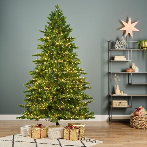 Umjetno božićno drvce - 180cm Galloway zeleni LED, promjer: 120cm, 1537 grančica/3000L