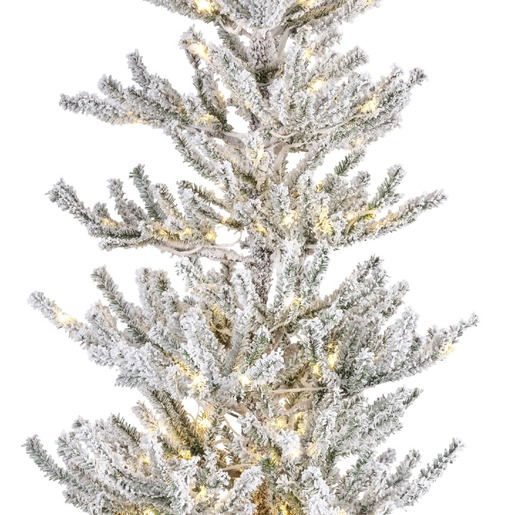 Umjetno božićno drvce - 240cm Oppdal snježni LED, promjer: 94cm, 763 grančice/220L