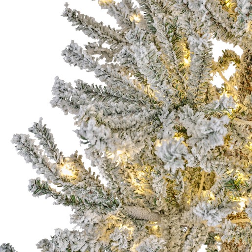 Umjetno božićno drvce - 240cm Oppdal snježni LED, promjer: 94cm, 763 grančice/220L