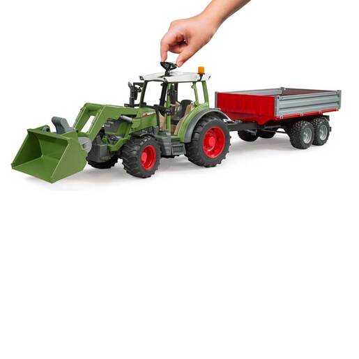 BRUDER traktor Fendt Vario 211 s prednjim utovarivačem i kiper prikolicom