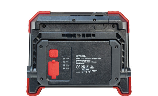 WIHA aku LED reflektor, 30W, 3000lm, 4400 mAh