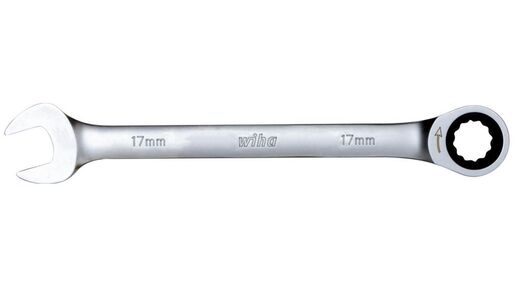 WIHA viličasto-okasti ključ s račnom 17mm 303-17