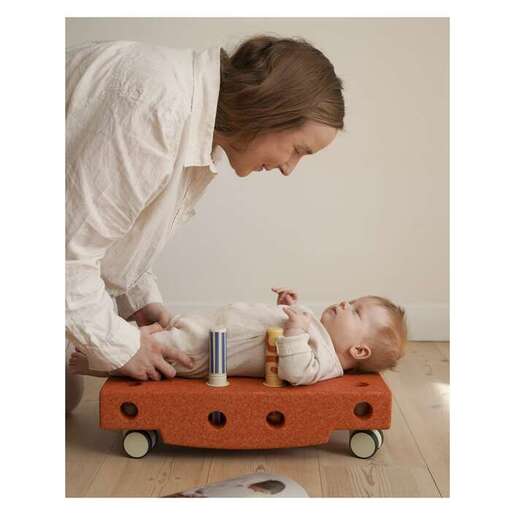 MODU Baby Activity set, Burnt Orange / Dusty Green