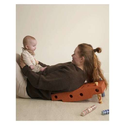 MODU Baby Activity set, Burnt Orange / Dusty Green