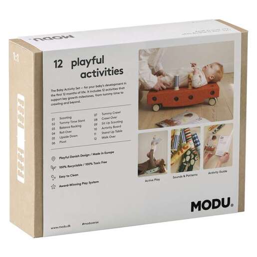 MODU Baby Activity set, Burnt Orange / Dusty Green