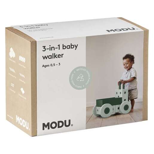 MODU 3-in-1 Baby Walker, Ocean Mint / Forest Green
