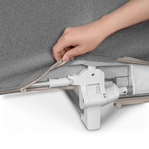 Lionelo zaštitna ograda za krevet Lora XL, 150x45cm, Grey Stone