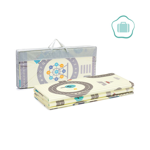 Fillikid dvostrana podloga za igru Street&Animals, 180x200 cm