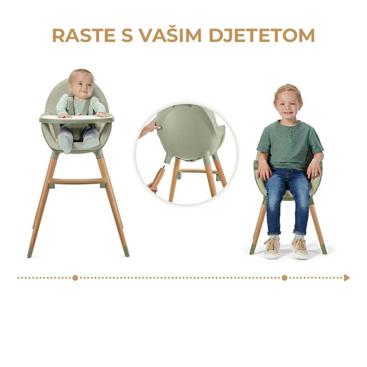 Kinderkraft hranilica Fini 2 2u1, zelena