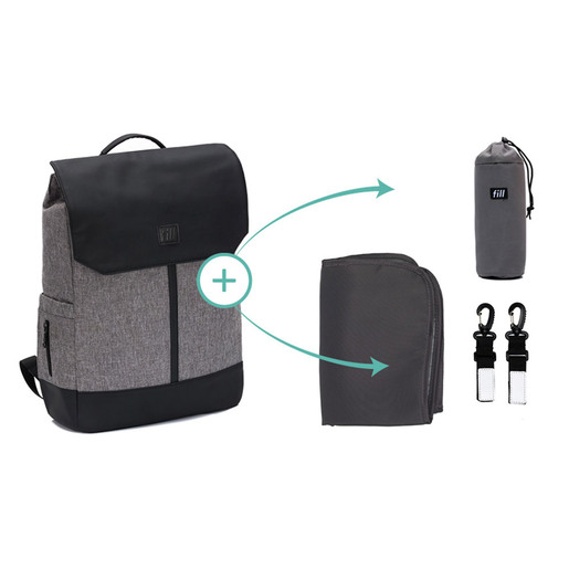 Fillikid torba za pelene Osaka, siva