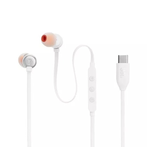 JBL T310C USB-C, In-Ear, žičane slušalice, bijele