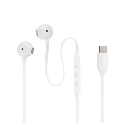 JBL T305C USB-C, In-Ear, žičane slušalice, bijele