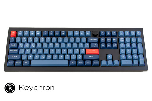Keychron V6 Max, bežična, mehanička tipkovnica, Gateron Jupiter Banana, US ANSI, HR znakovi, crna
