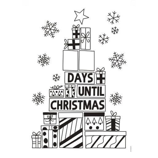 Božićni set markera, Uni, kreda marker pwe-5m 4 kom + 2 šablone u kutiji (set 01)