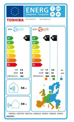 Toshiba klima uređaj Shorai Edge White RAS-B13G3KVSG-E/RAS-13J2AVSG-E1 3.5 kW