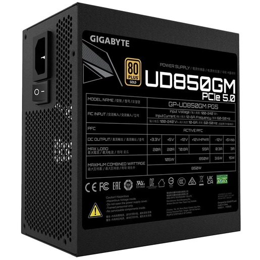 Napajanje Gigabyte UD850GM PG5 850W, 80+ Gold