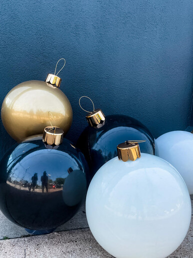 Holiball božićna kugla 46cm, crna