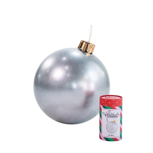 Holiball božićna kugla 46cm, srebrna
