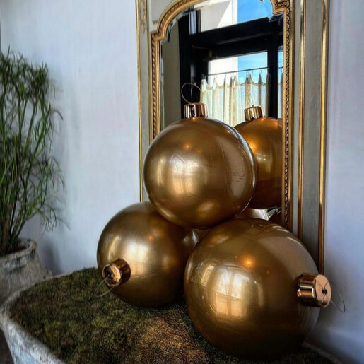 Holiball božićna kugla 76cm, zlatna