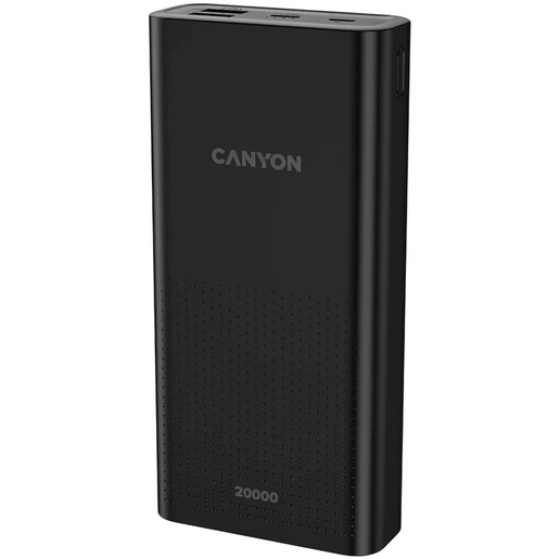 CANYON power bank PB-2001, 20000 mAh, crni