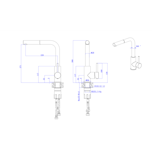 Sudoper Carysil Enigma D-100 B + SHR Zora Plus Deep Black