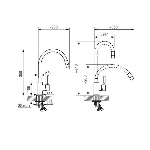 Sudoper Nova SQN100-W + SHR Flexy crna