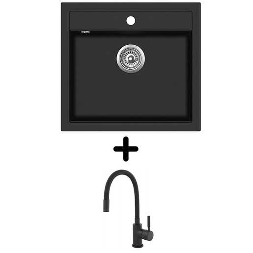 Sudoper Quadro SQQ100-W + SHR Flexy crna mat