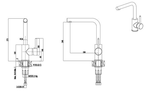Sudoper Quadro SQQ100-W + SHR L Silica