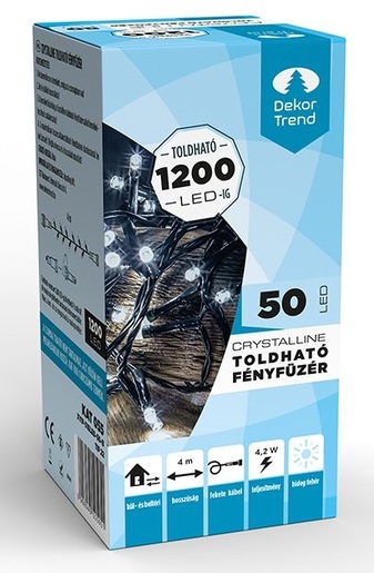 LED 50 Dekortrend produljive lampice, 4 m, hladna bijela